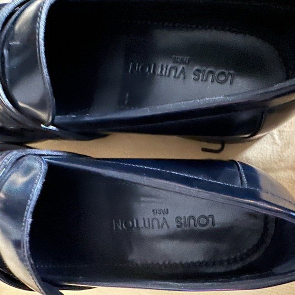 Louis Vuitton Men’s Loafer 9UK/10US Black Burgundy Leather Brand New Never Worn - Picture 3 of 13